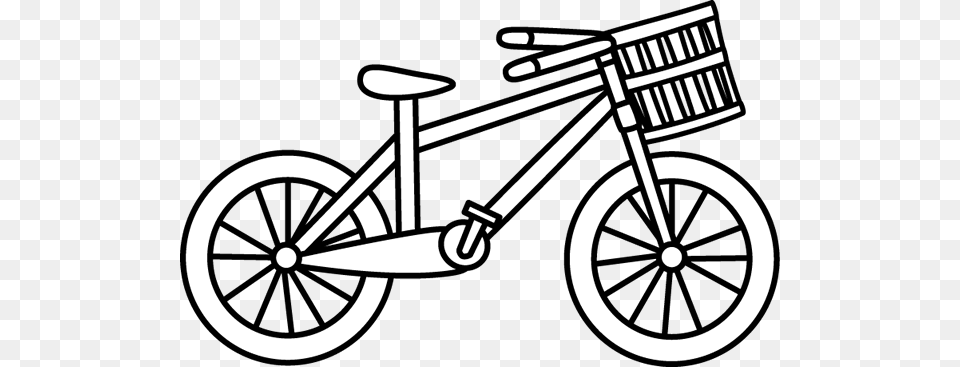 Bicycle Clipart Black And White, Machine, Wheel, Transportation, Vehicle Png Image