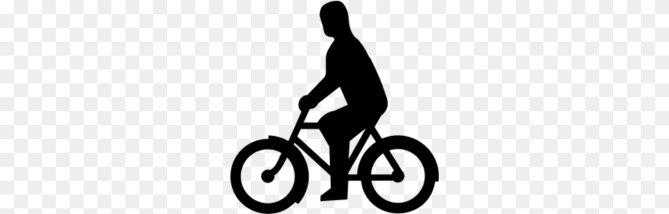 Bicycle Clipart Man, Gray Free Transparent Png