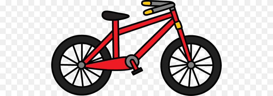 Bicycle Clipart Red, Transportation, Vehicle, Machine, Wheel Png Image