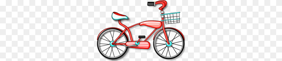 Bicycle Clipart Red, Transportation, Vehicle, Machine, Wheel Free Transparent Png