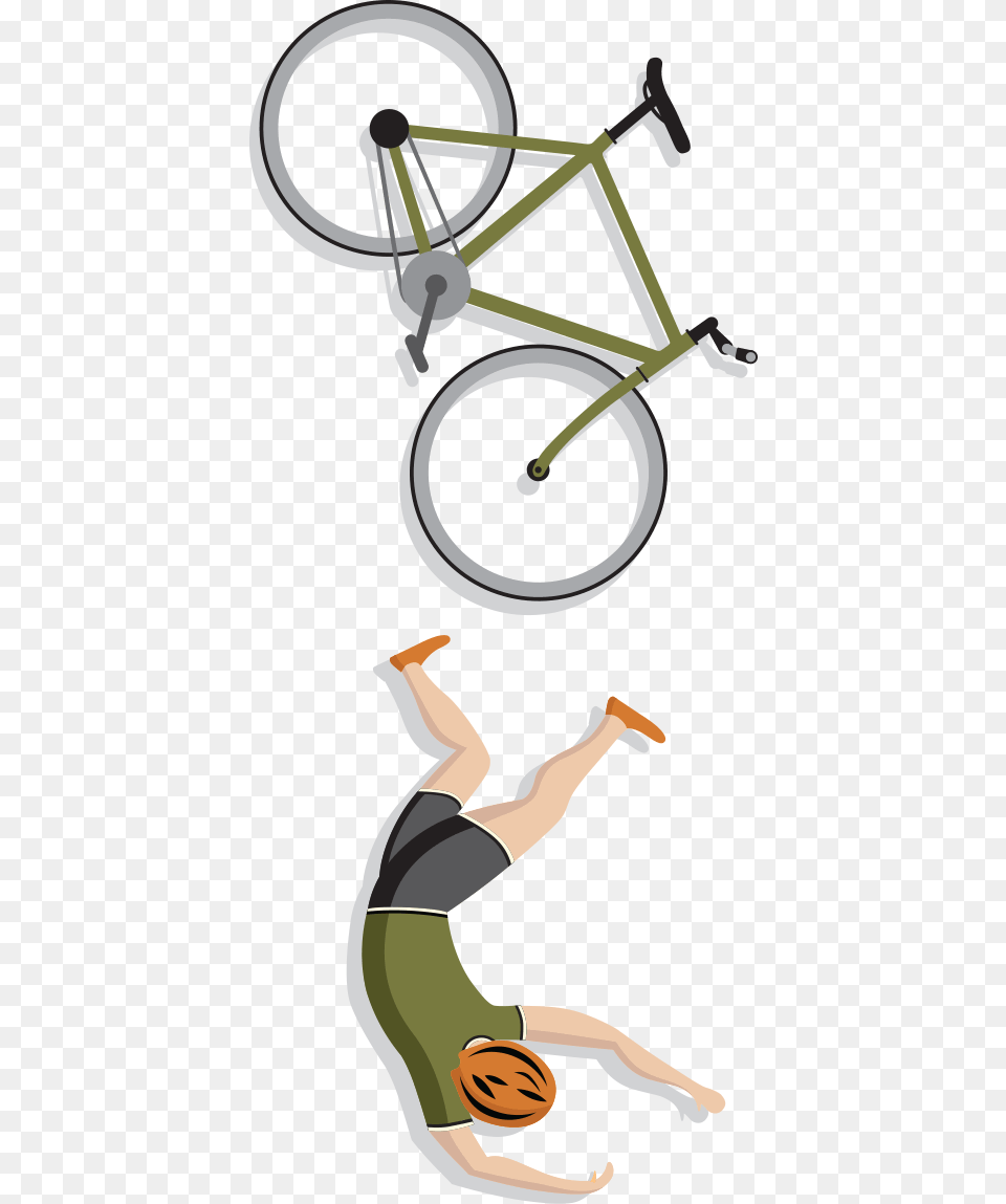 Bicycle Crashing Into Car Bike Cycle Accident, Adult, Female, Person, Woman Free Png