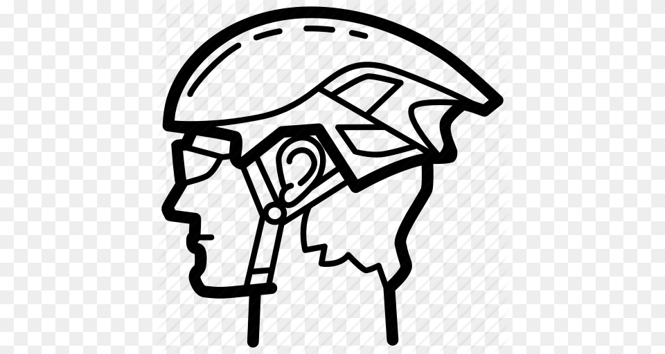 Bicycle Cycling Helmet Protect Ride Sport Sporting Icon, Art, Drawing, Crash Helmet Png Image
