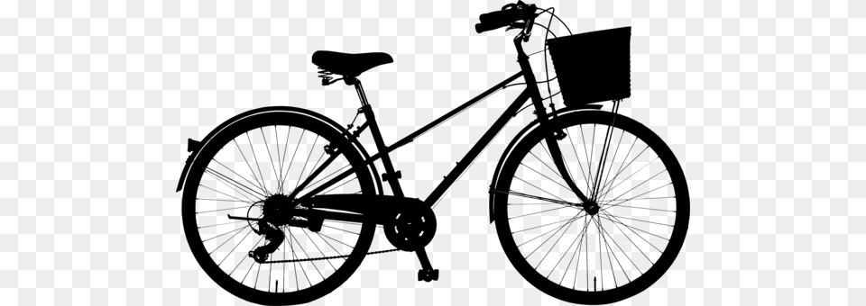 Bicycle Cycling Silhouette Rebel With A Kickstand, Gray Free Transparent Png