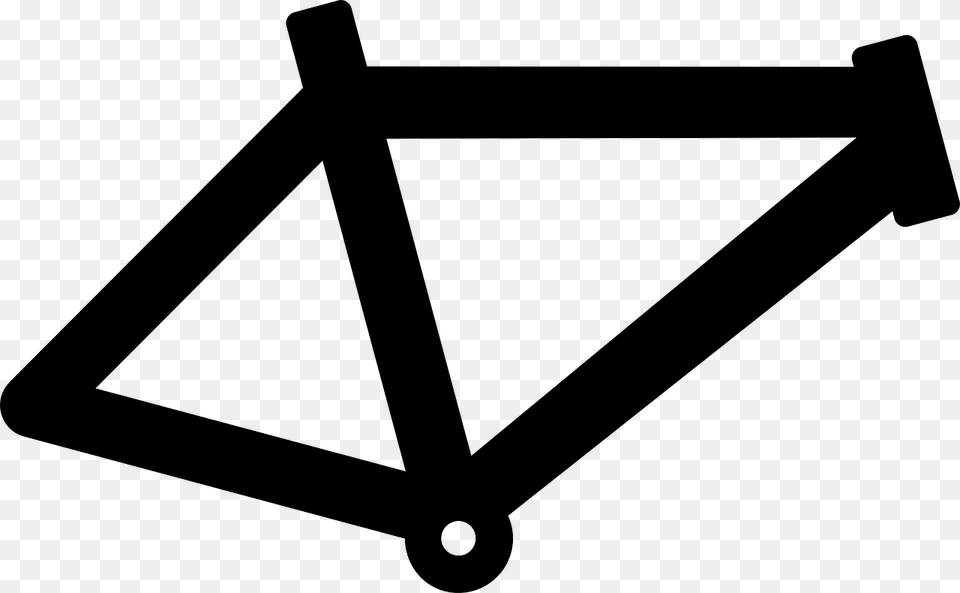 Bicycle Frame, Gray Png Image