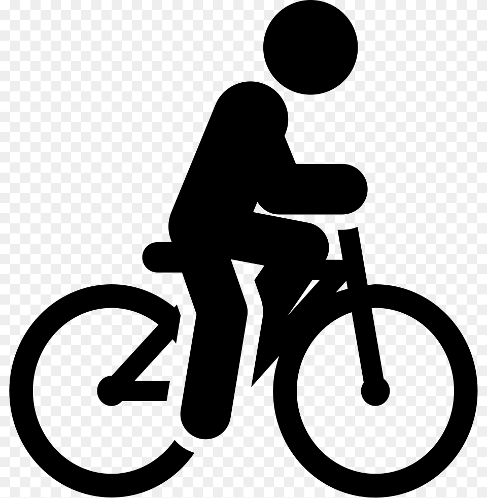 Bicycle Man On Cycle Icon, Silhouette, Pump, Gas Pump, Machine Free Transparent Png