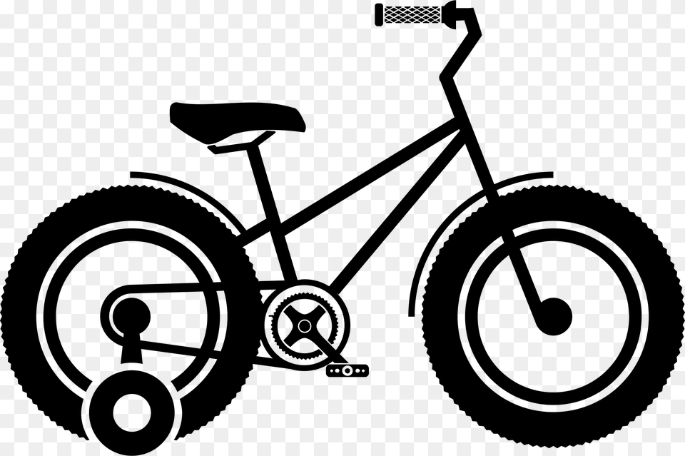 Bicycle Mountain Bike Training Wheels Clip Art Kids Bike Clip Art, Gray Png