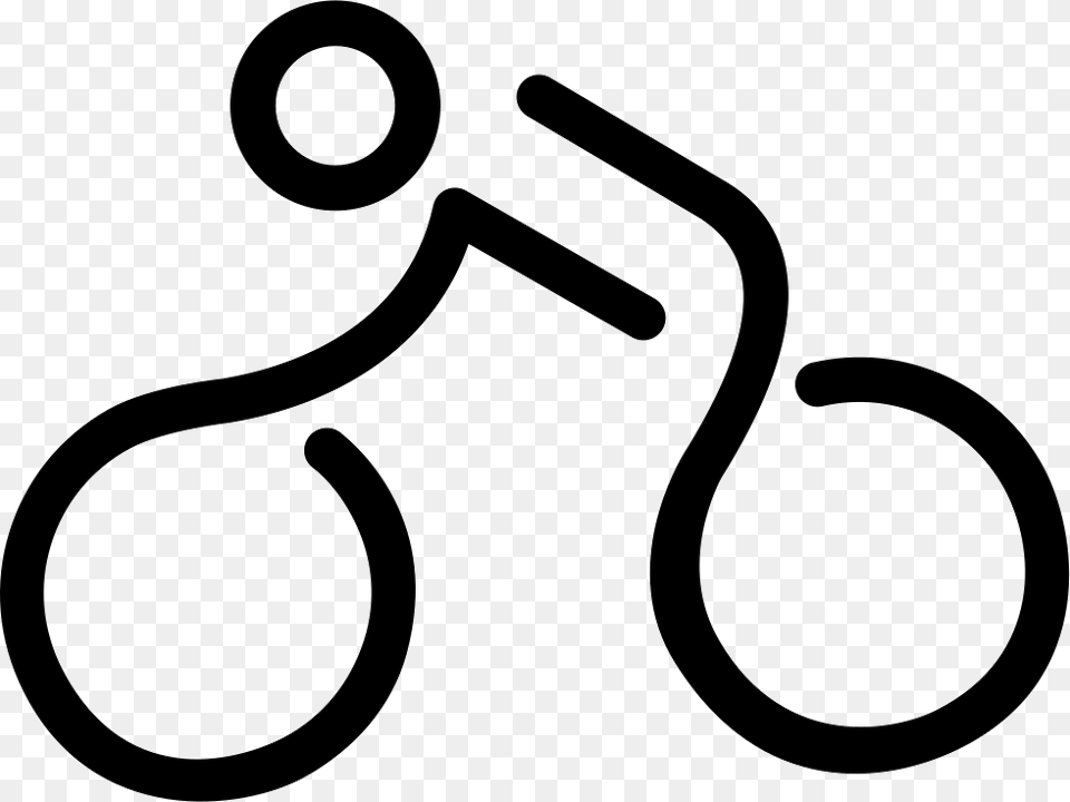 Bicycle Mounted By A Stick Man Comments Smbolo Bicicleta, Stencil, Text, Smoke Pipe, Symbol Free Transparent Png