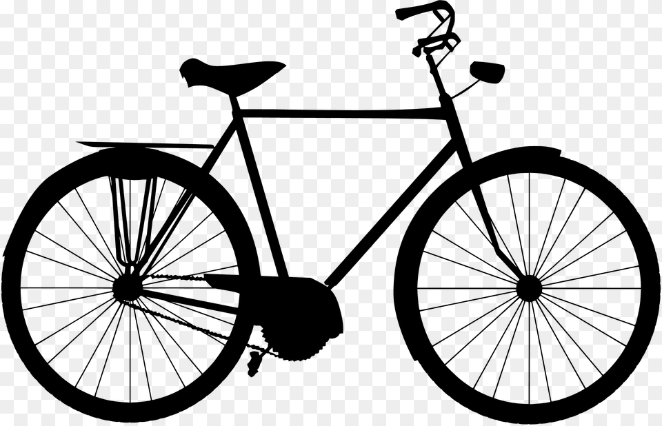 Bicycle Silhouette, Machine, Transportation, Vehicle, Wheel Free Transparent Png