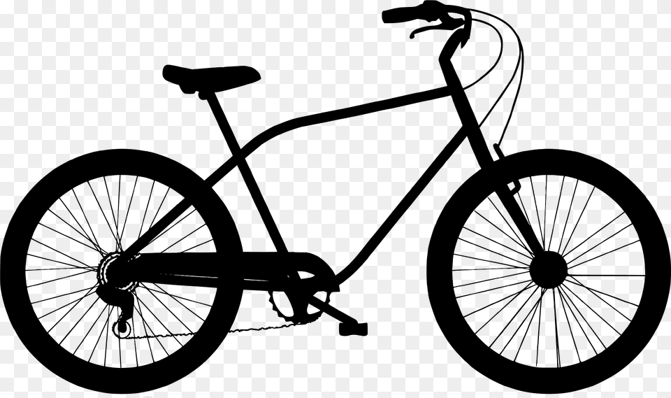 Bicycle Silhouette, Machine, Transportation, Vehicle, Wheel Png Image