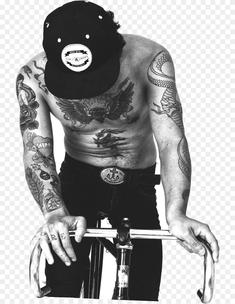 Bicycle Tattoo, Back, Body Part, Person, Skin Free Png Download