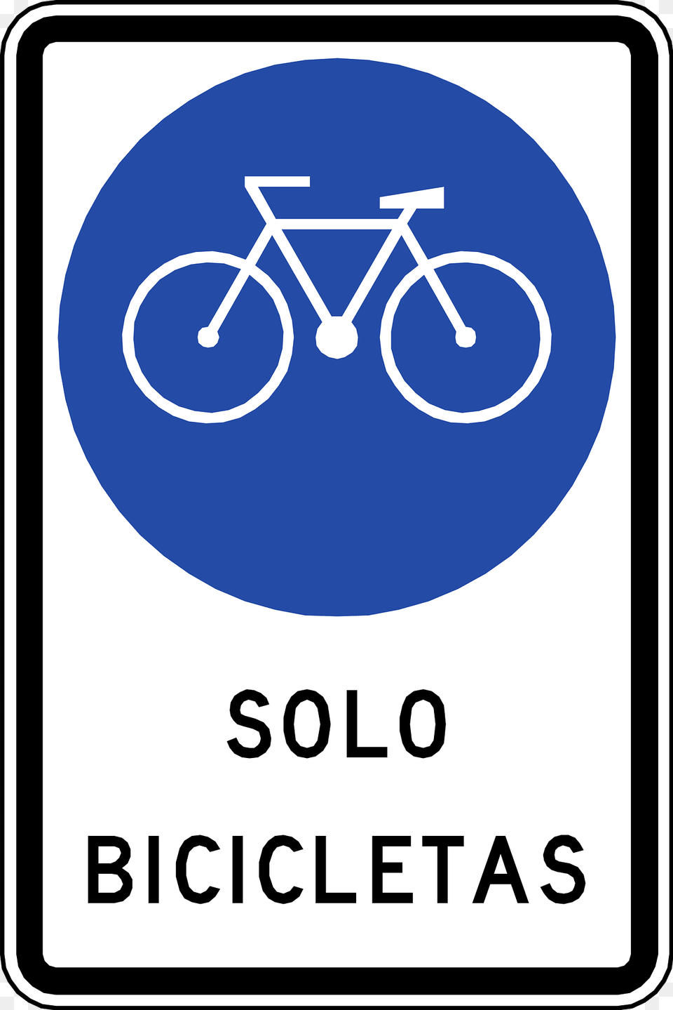Bicycles Only Sign In Chile Clipart, Symbol, Bicycle, Transportation, Vehicle Png Image