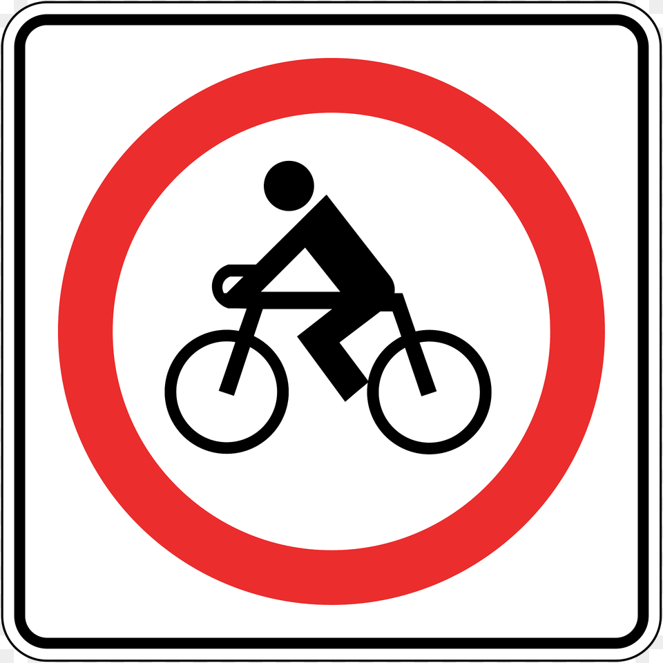 Bicycles Only Sign In Panama Clipart, Symbol, Road Sign Png Image