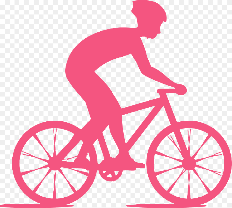 Bicyclist Silhouette, Wheel, Machine, Vehicle, Transportation Free Transparent Png