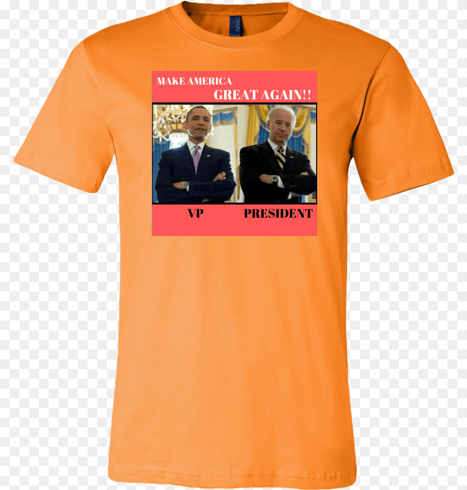 Biden Tee Make America Great Again Mandolin Orange T Shirt, T-shirt, Clothing, Person, Man Png