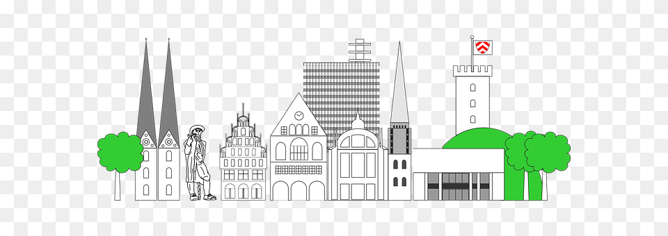 Bielefeld Architecture, Tower, Building, Spire Free Transparent Png