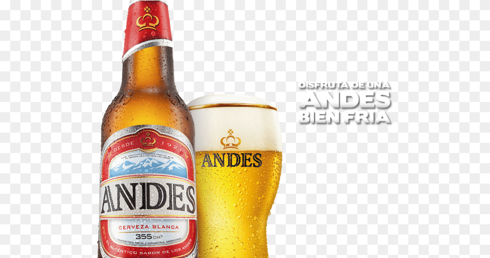 Bienvenido Disfruta Cerveza Andes, Alcohol, Beer, Beverage, Lager Free Png