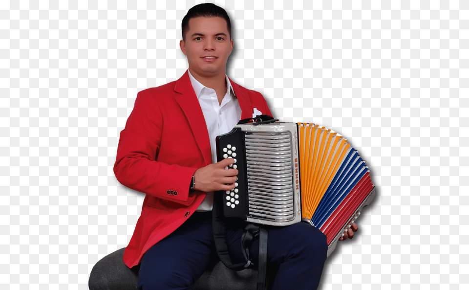 Bienvenidos A Wilfer Arvalo Acorden Acorden Vallenato Con El Fuelle De Colombia, Adult, Male, Man, Person Png