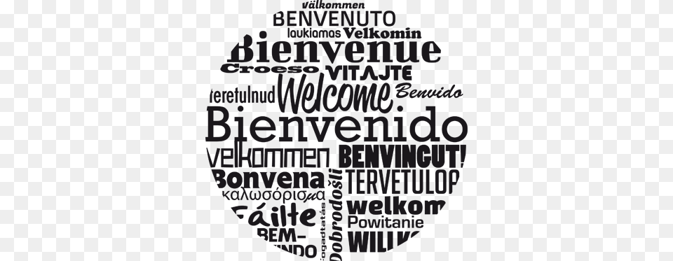 Bienvenidos Welcome In Different Languages, Gray, Silhouette, Lighting Png