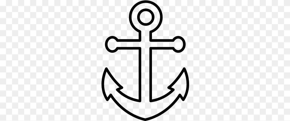 Big Anchor Vector White Anchor Icon, Gray Free Png Download