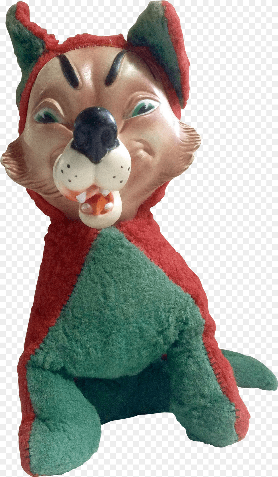 Big Bad Wolf Vintage Plush, Figurine, Baby, Person, Toy Png