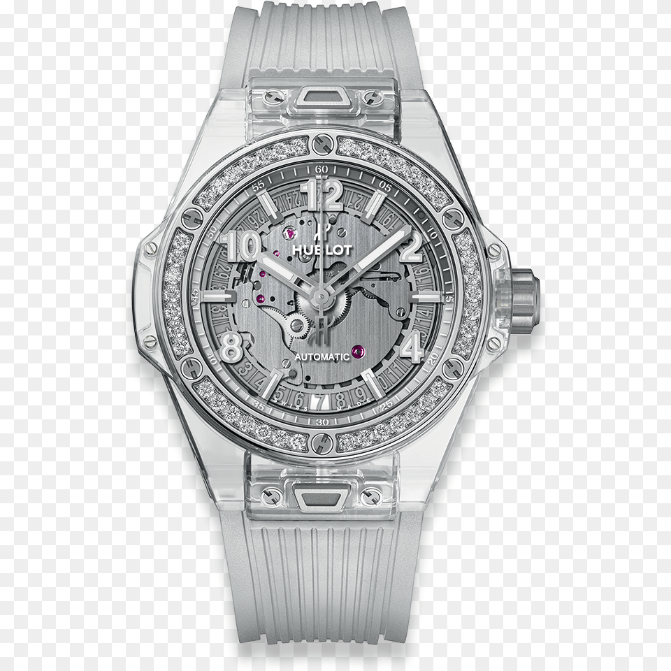 Big Bang One Click Sapphire Diamonds Hublot One Click Sapphire Rainbow, Arm, Body Part, Person, Wristwatch Free Transparent Png