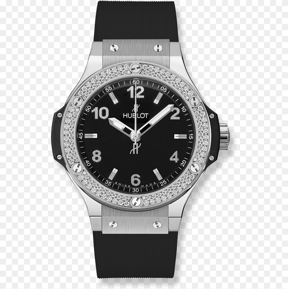 Big Bang Steel Diamonds Hublot Big Bang, Arm, Body Part, Person, Wristwatch Free Png