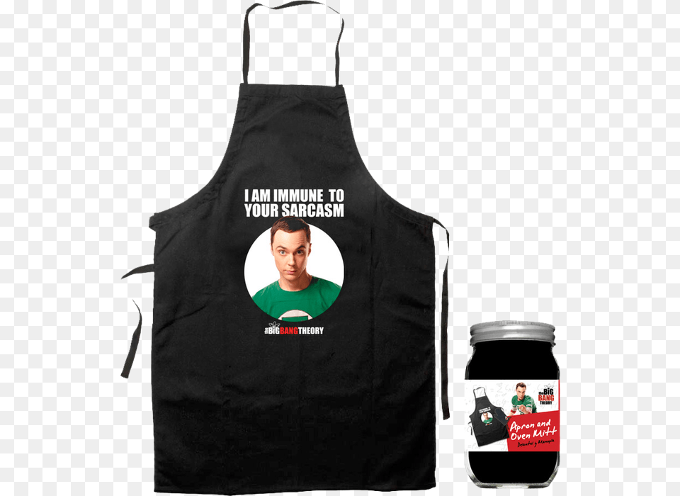 Big Bang Theory Apron Amp Oven Glove Mitt In A Canister Star Big Bang Theory Apron And Kitchen Glove, Woman, Adult, Person, Female Png