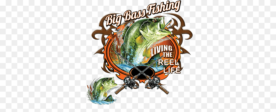 Big Bass Fishing Heat Transfers Big Bass Fishing Logo, Advertisement, Poster, Book, Publication Png