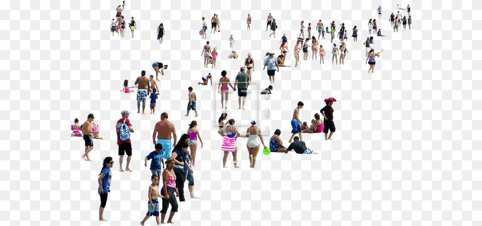 Big Beach Crowd Immediate Entourage Crowd People Walking, Art, Collage, Person, Clothing Png Image