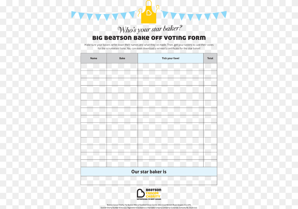 Big Beatson Bake Off Bake Off Score Cards, Outdoors, Text, Nature, File Free Png Download