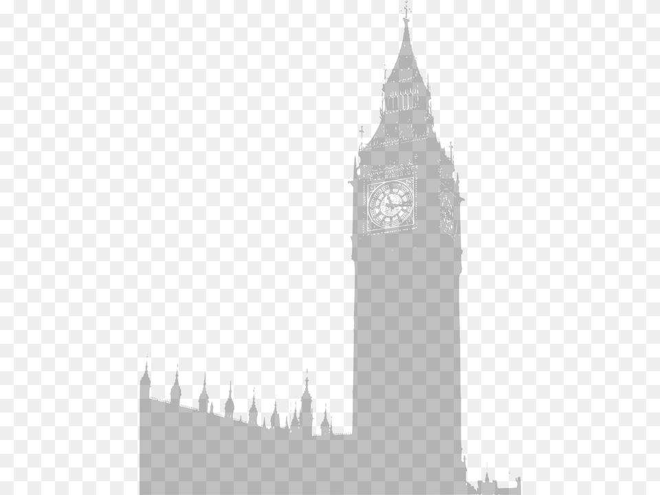 Big Ben Clipart, Gray Png Image
