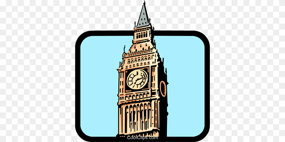 Big Ben Royalty Vector Clip Art Illustration, Architecture, Building, Clock Tower, Tower Png Image