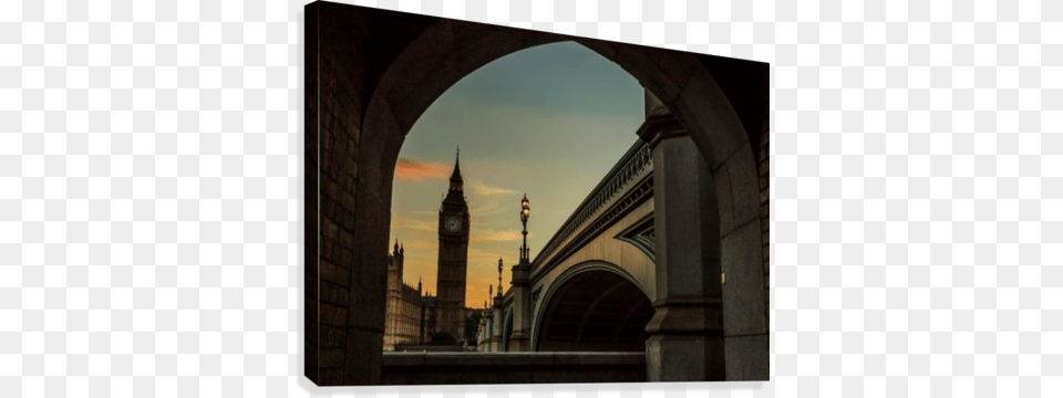 Big Ben Sunset Canvas Print Houses Of Parliament, Architecture, Building, Clock Tower, Tower Free Png Download
