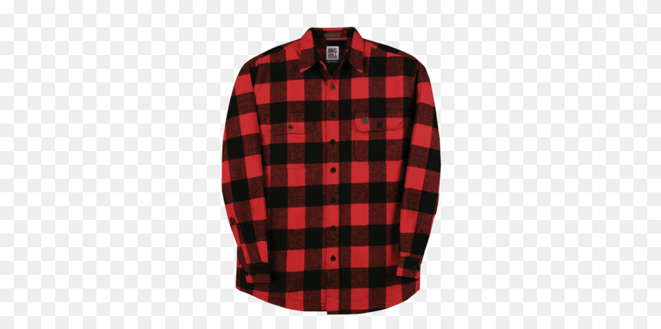 Big Bill Button Flannel Shirt Cowlitz River Rigging, Clothing, Dress Shirt, Blouse, Long Sleeve Png