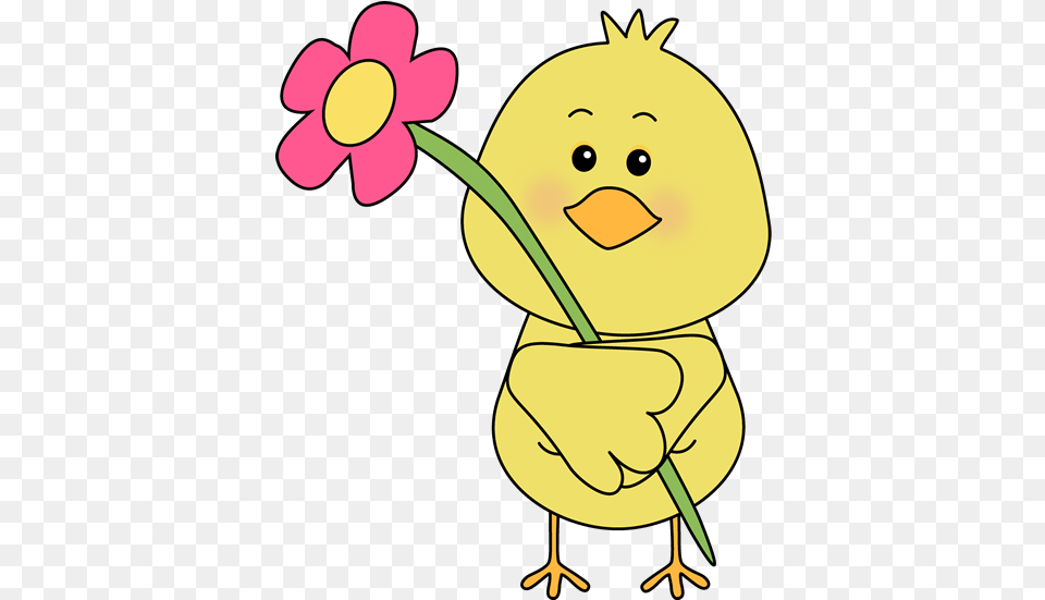 Big Bird Images Bird With Flower Clipart, Baby, Person, Plant, Cartoon Png Image