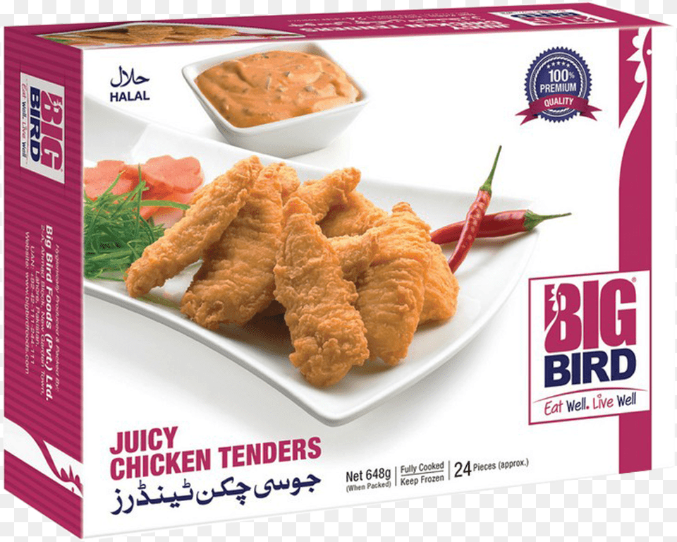 Big Bird Juicy Chicken Tenders 648 Gm Big Bird Food Pvt Ltd, Fried Chicken, Nuggets, Lunch, Meal Free Png Download
