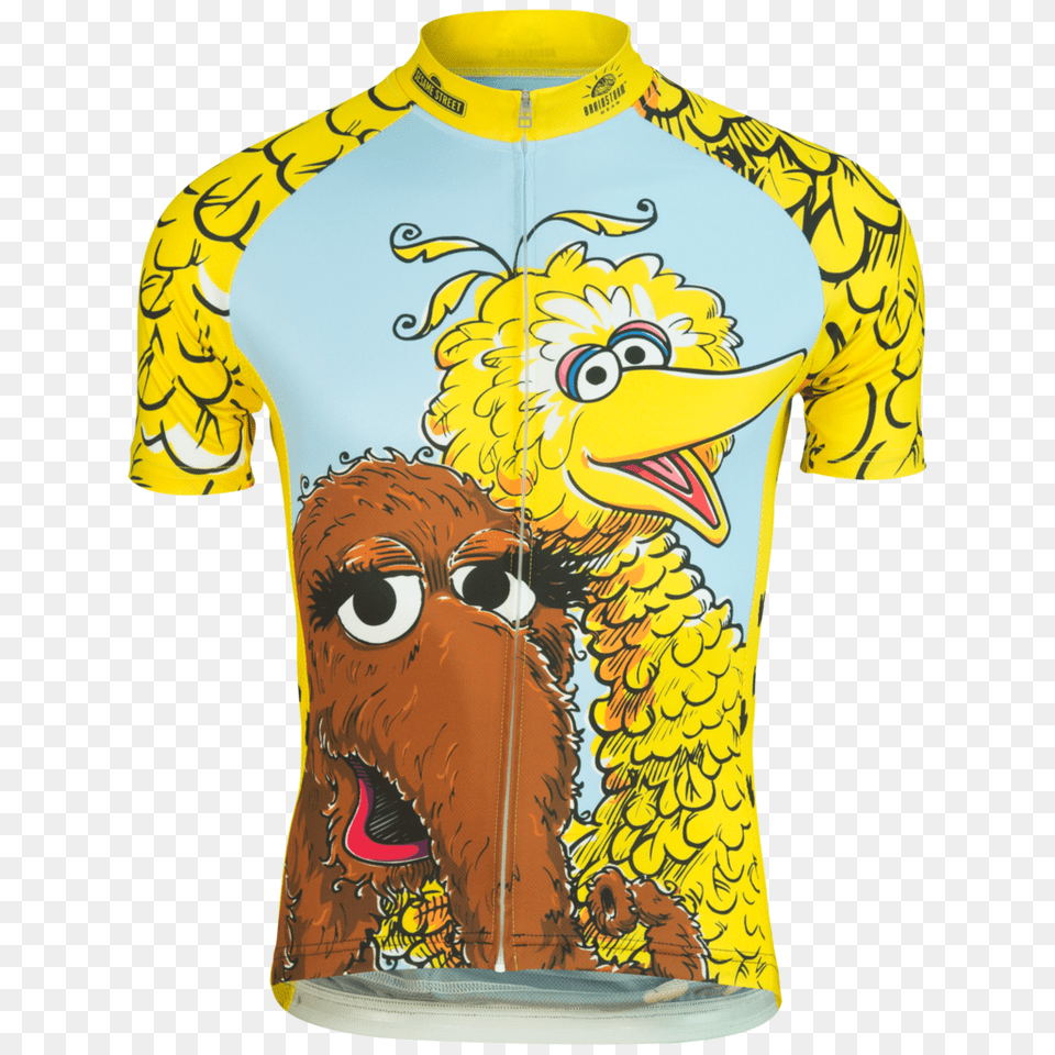 Big Bird Snuffy Mens Sesame Street Cycling Jersey Gt Brainstorm Gear, Clothing, Shirt, T-shirt, Adult Png Image