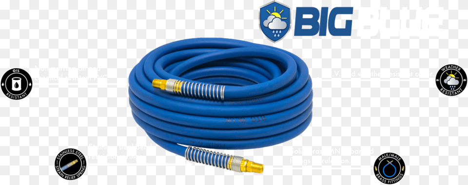 Big Blue Pvc Air Hose Ethernet Cable Free Png Download