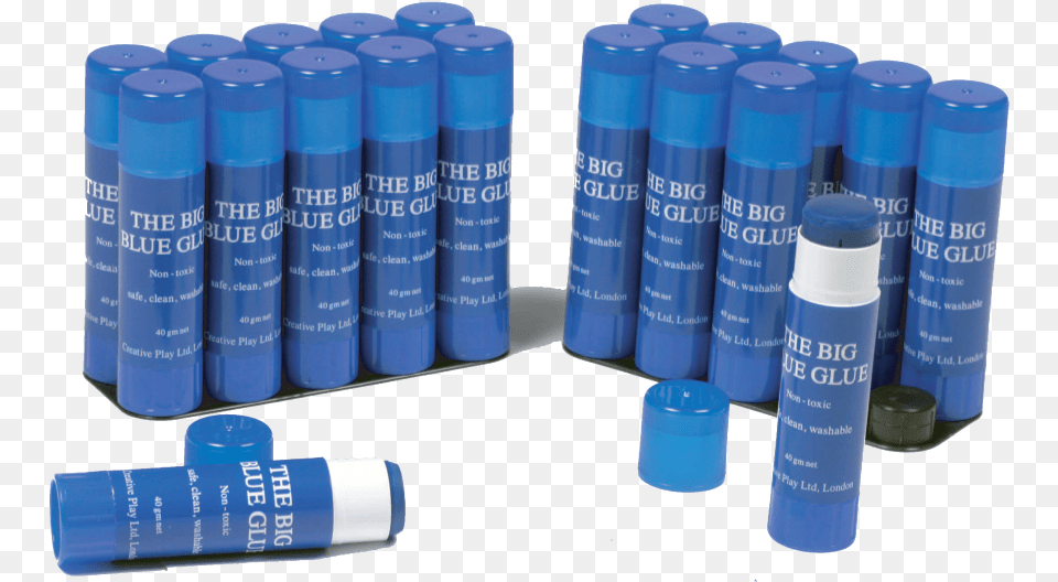 Big Blue Visible Glue Sticks Blue Glue, Cylinder, Cosmetics, Lipstick, Dynamite Free Png