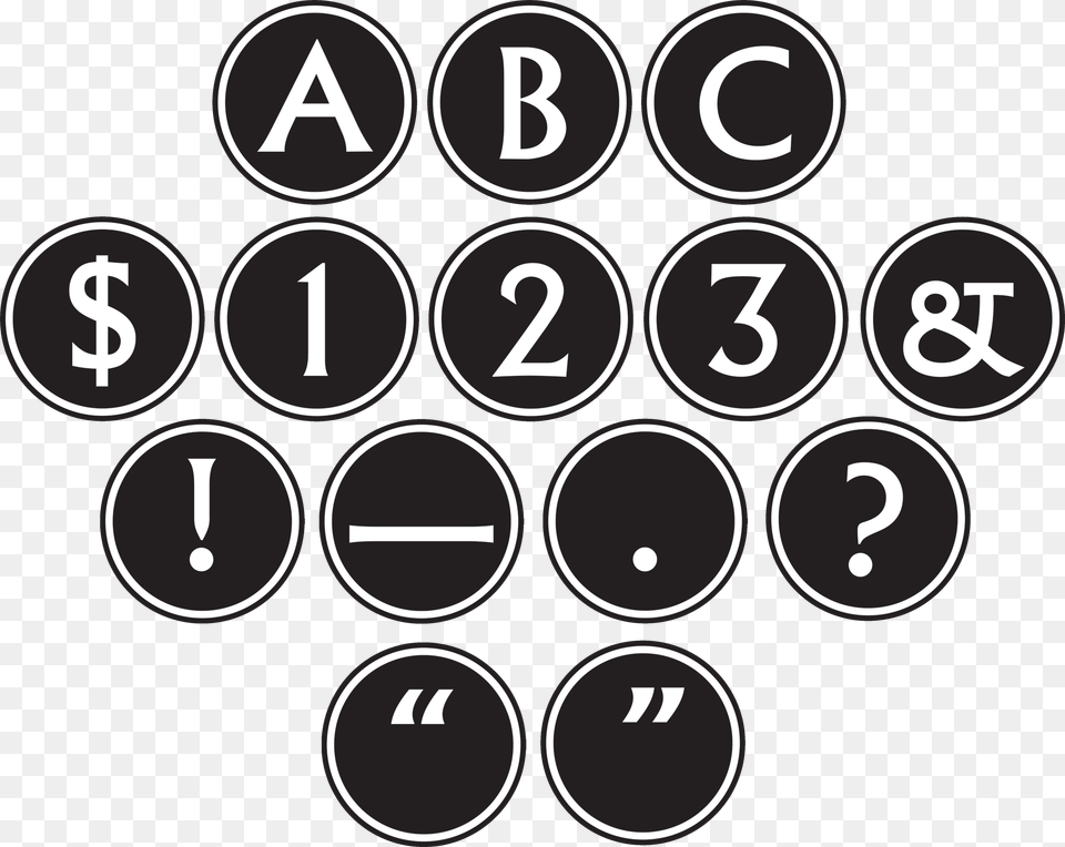 Big Bold Black Amp White Circle Letters Big Letters In Circles, Text, Number, Symbol, Dynamite Free Png Download