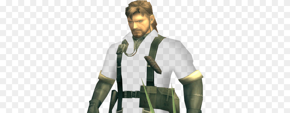 Big Boss Naked Snake Snake Eater Mgs Metal Gear Big Boss Camo Transparent, Clothing, Vest, Adult, Male Png