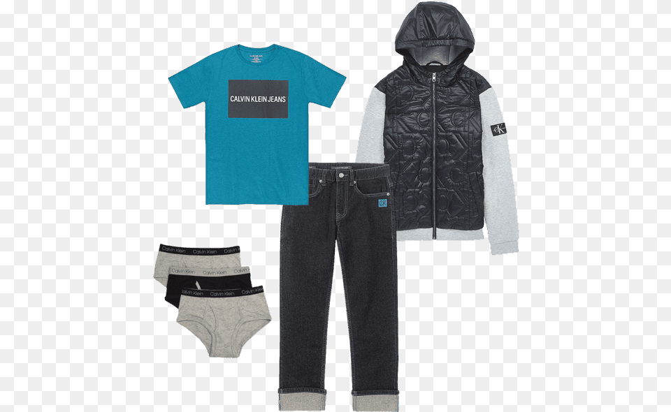 Big Boys Slim Straight Logo Jeans Jacket, Clothing, Coat, Sweatshirt, Sweater Free Png