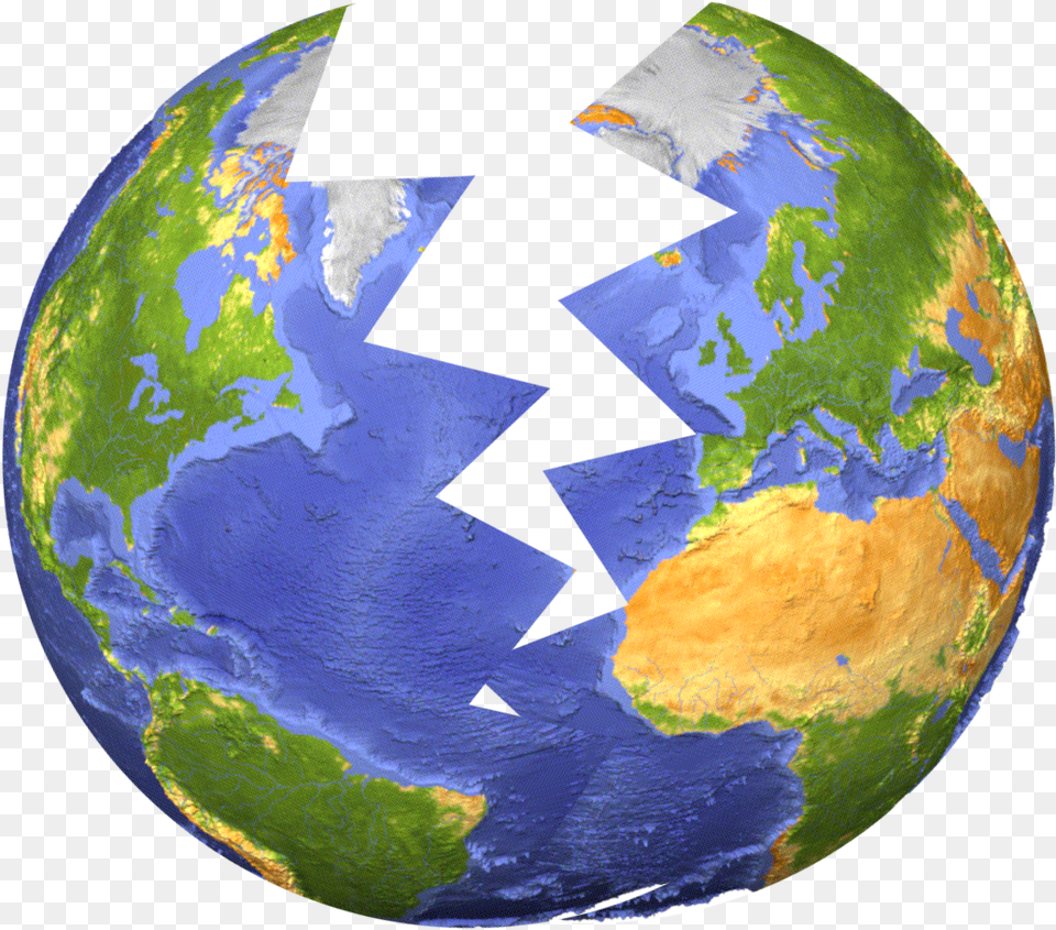 Big Broken Earth Broken Earth Globe, Astronomy, Outer Space, Planet, Sphere Png Image
