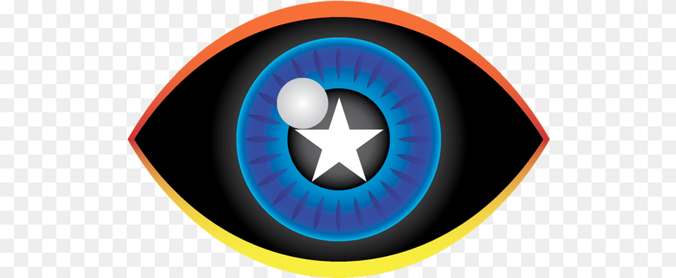 Big Brother House Celebrity Big Brother Social Media Stars Big Brother Eye Transparent, Symbol, Logo, Star Symbol, Disk Free Png
