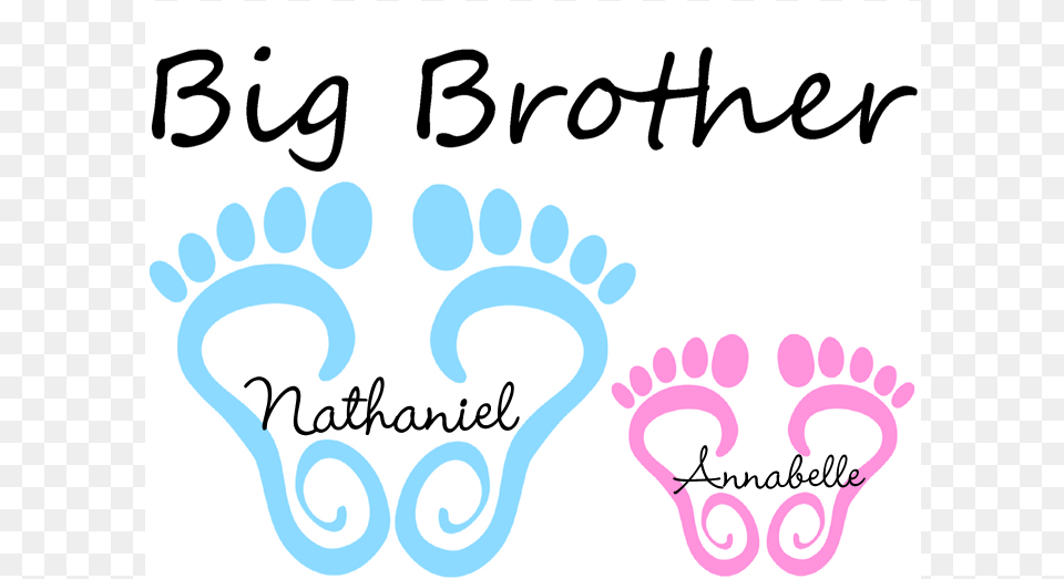 Big Brother Ls Footprints T Shirt, Pattern, Text Free Transparent Png