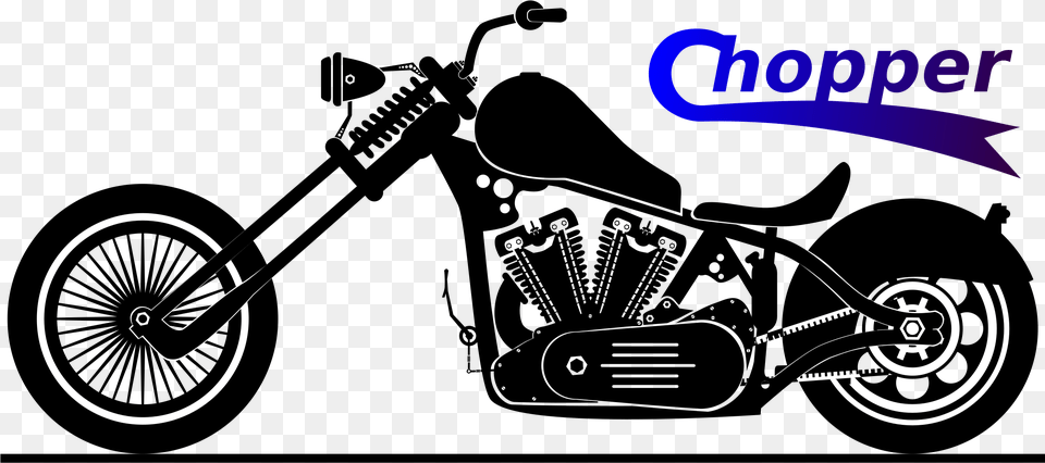 Big Chopper Harley Davidson Clipart, Spoke, Machine, Vehicle, Transportation Free Transparent Png