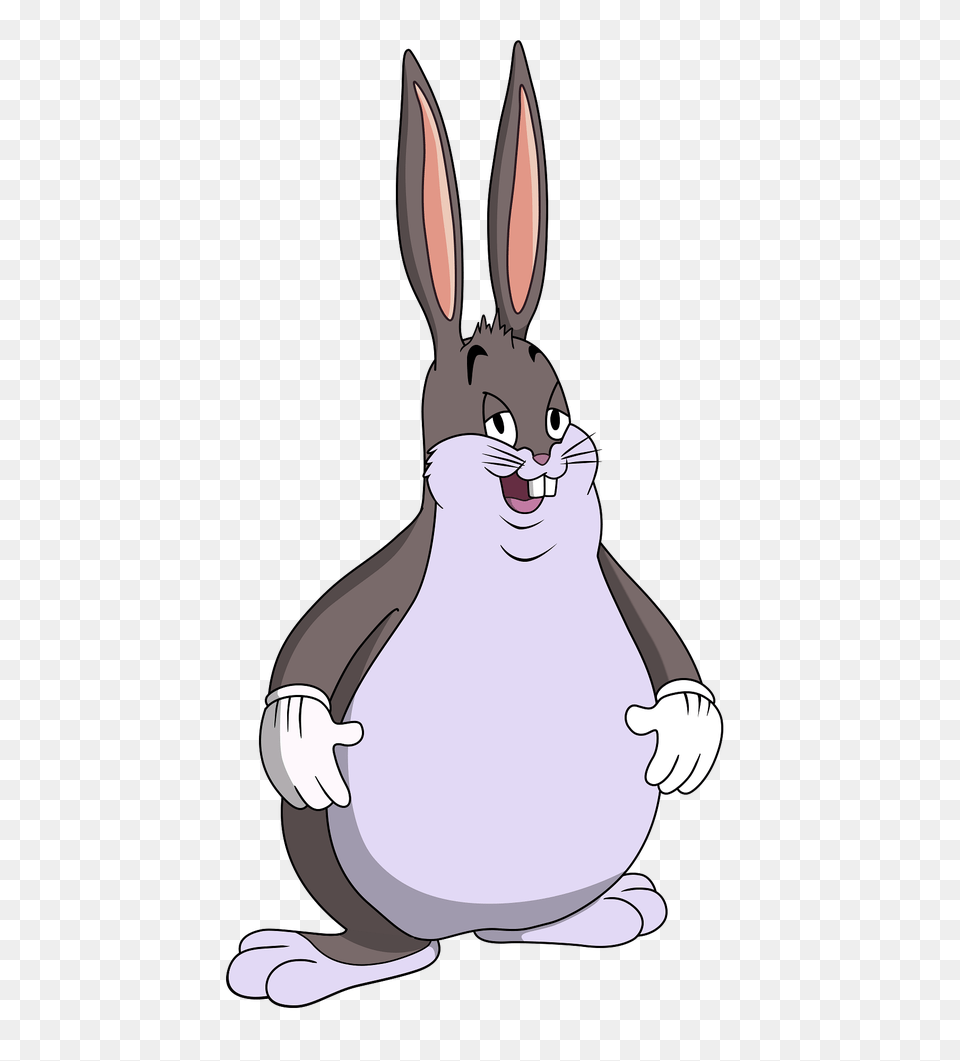 Big Chungus Rabbit, Person, Cartoon, Face, Head Png Image