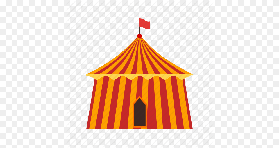 Big Circus Colorful Event Flag Fun Tent Icon, Leisure Activities Free Png