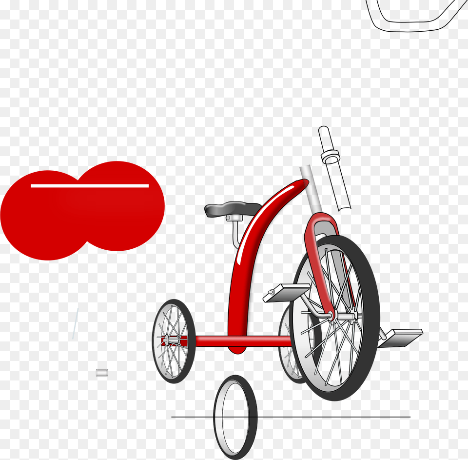 Big Clip Art Tricycle Silhouette, Transportation, Vehicle, Machine, Wheel Free Png