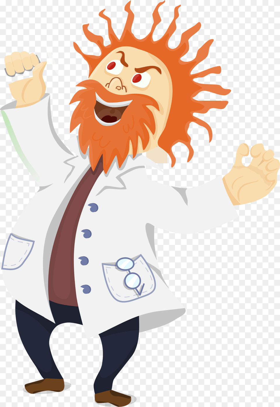 Big Clipart Mad Clipart Scientist, Lab Coat, Clothing, Coat, Baby Png Image